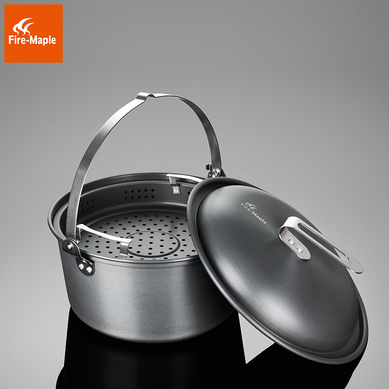 Fire maple outdoor hanging pot steamer steamer multi-person camping cookware pot utensils camping large capacity set of pots