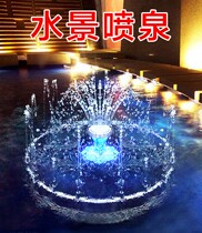 Home courtyard stainless steel water feature fountain with LED flashing light mushroom shower head fountain gardening water feature round
