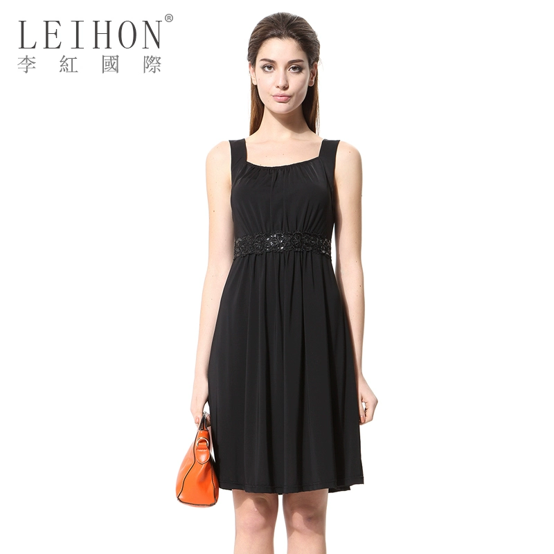 LEIHON Li Hong International Summer Dress Size lớn của phụ nữ Sling Váy dài Tính khí Váy lớn W36378 - Váy dài