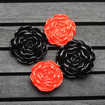 Upscale resin button female wind coat Son Coat Cashmere Coat Buttoned Son Rose Petal Child Sweater Button