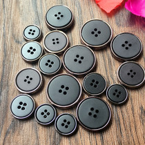 15-25mm black resin suit windbreaker button women mens high-end suit clothing button