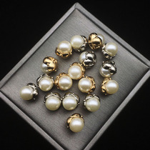 12MM metal bottom golden bottom pearl button silver color bottom child clothing button adorned button fur coat button