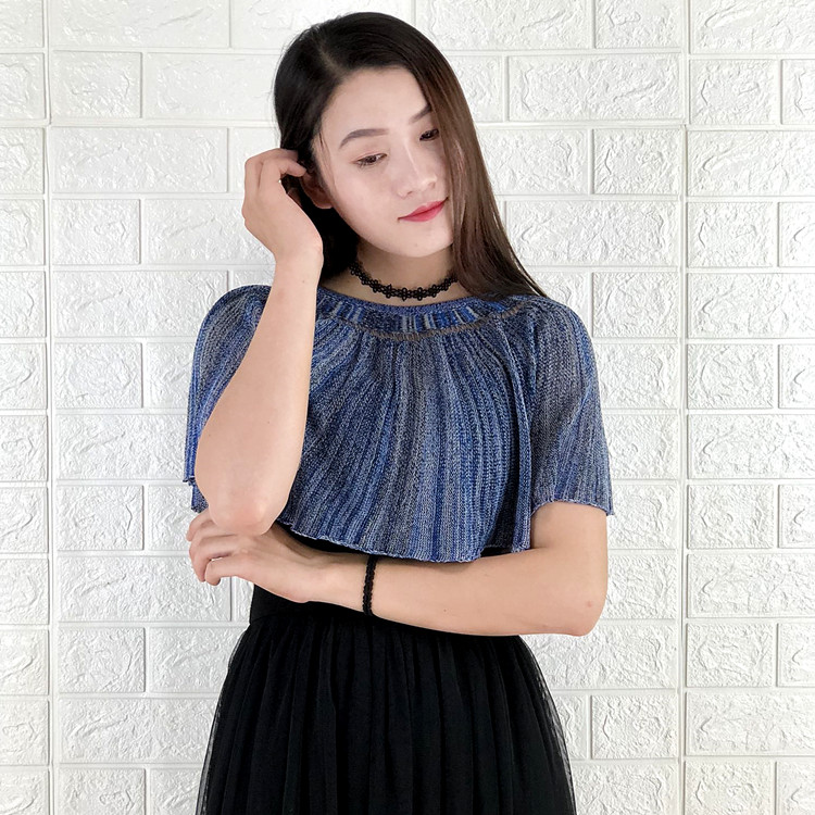 Áo đôi 祺 2019 hè vai áo len mỏng phần áo len nữ điều hòa không khí áo choàng áo choàng choàng - Cộng với kích thước quần áo mẫu áo sơ mi nữ đẹp 2020