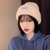 Japan Rosex thick warm ins knitted pile hat female Joker autumn winter Joker face small wool hat