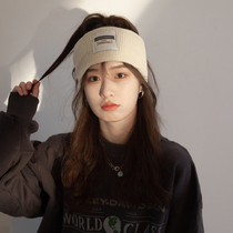 Japan Rosex explicit face Small Korean version Tide Easing Warm Stick Cloth Headgear Woman Baotou Wool Cord Knit Wide Hair Band Cap