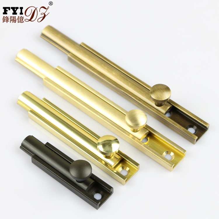 Full Copper Antique Black Bolt Windows Ancient Bronze bolt Classical furniture Concealed Concealed Lock Retro Window Bolt lock
