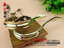 Boutique high-grade thrush bird cage hook Brass white copper Sichuan cage hook Sichuan pull wheel bird cage hook Pure handmade hook