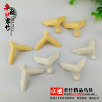 Small square cage leg flower bamboo bird cage shelf embroidered eye Jade Bird Indigo chin Red Son square cage leg door plastic bird cage accessories