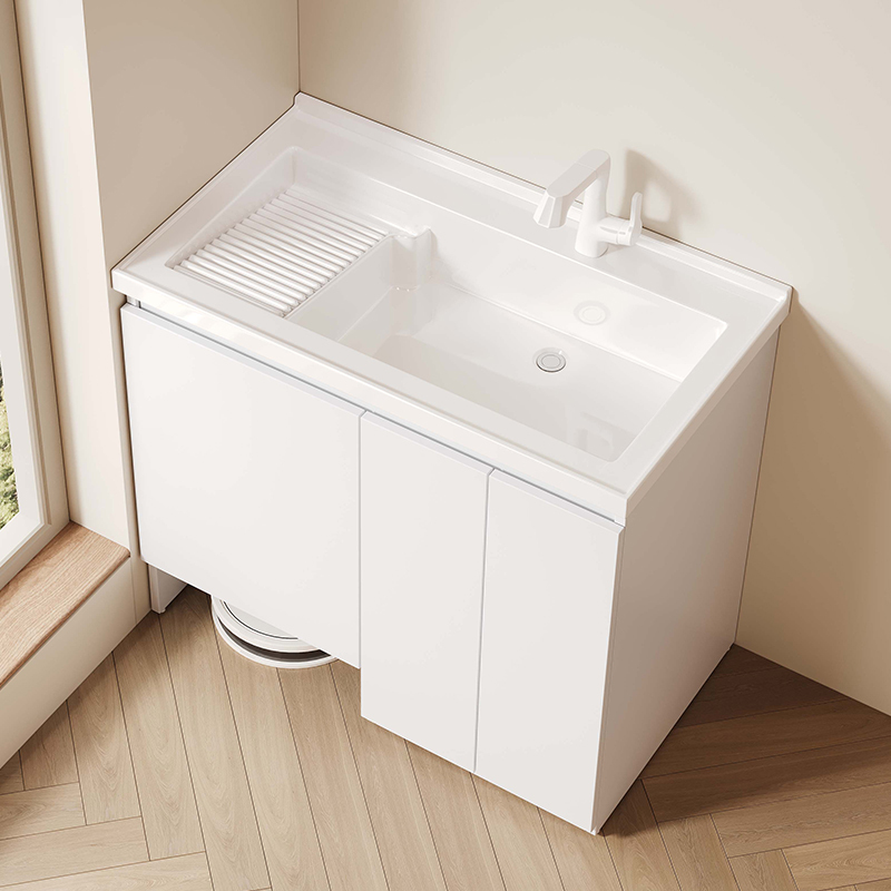 Honeycomb Aluminum Balcony Laundry Cabinet Sweeping Robot Storage Integrated Laundry Basin Laundry Trough with Washboard Wash Basin Honeycomb Aluminum Balcony Laundry Cabinet Sweeping Robot Storage Integrated Laundry Basin Laundry Trough with Washboard Wash Basin