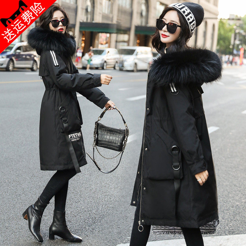 Cotton dressing woman thickened with long version of Korean version easy to collect waist cotton padded jacket Overcome Winter Down Cotton Clothing Women Coat Tide