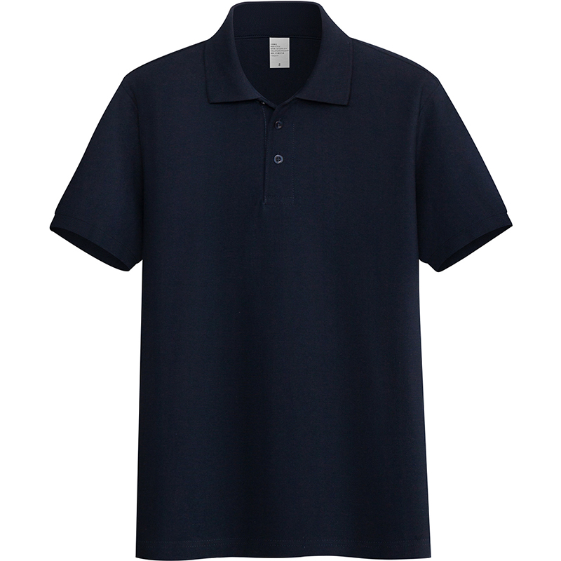 Tinh khiết bông Nhật POLO áo sơ mi nam ngắn tay áo với một chất rắn màu ve áo T-shirt lỏng trung niên Paul áo cha váy