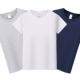 3 chiếc áo thun trơn Nhật Bản đơn giản cho nam áo thun cotton tay ngắn phần mỏng cổ tròn nam và nữ áo thun cotton trắng