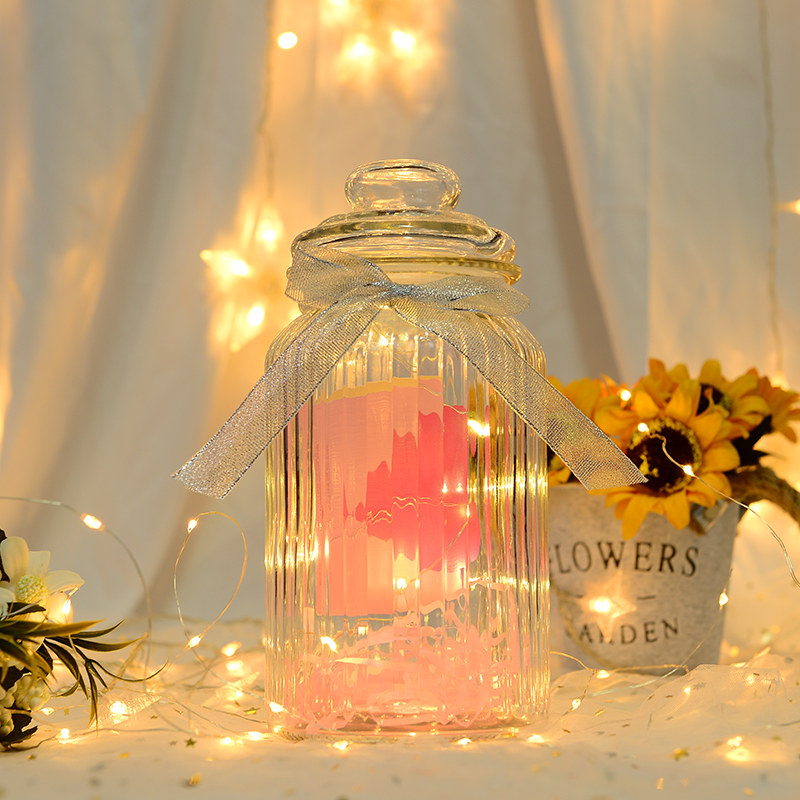 Finished product Lucky Star Bottle Folded Paper Transparent wishes bottle Drift glass Birthday Gifts for men and women 520 Gift