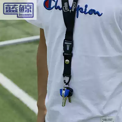 Blue Whale Locomotive Key Rope Hanging Neck Anti-lost Pendant Hanging Ornament Car Pendant Personality Creative Trend Ribbon