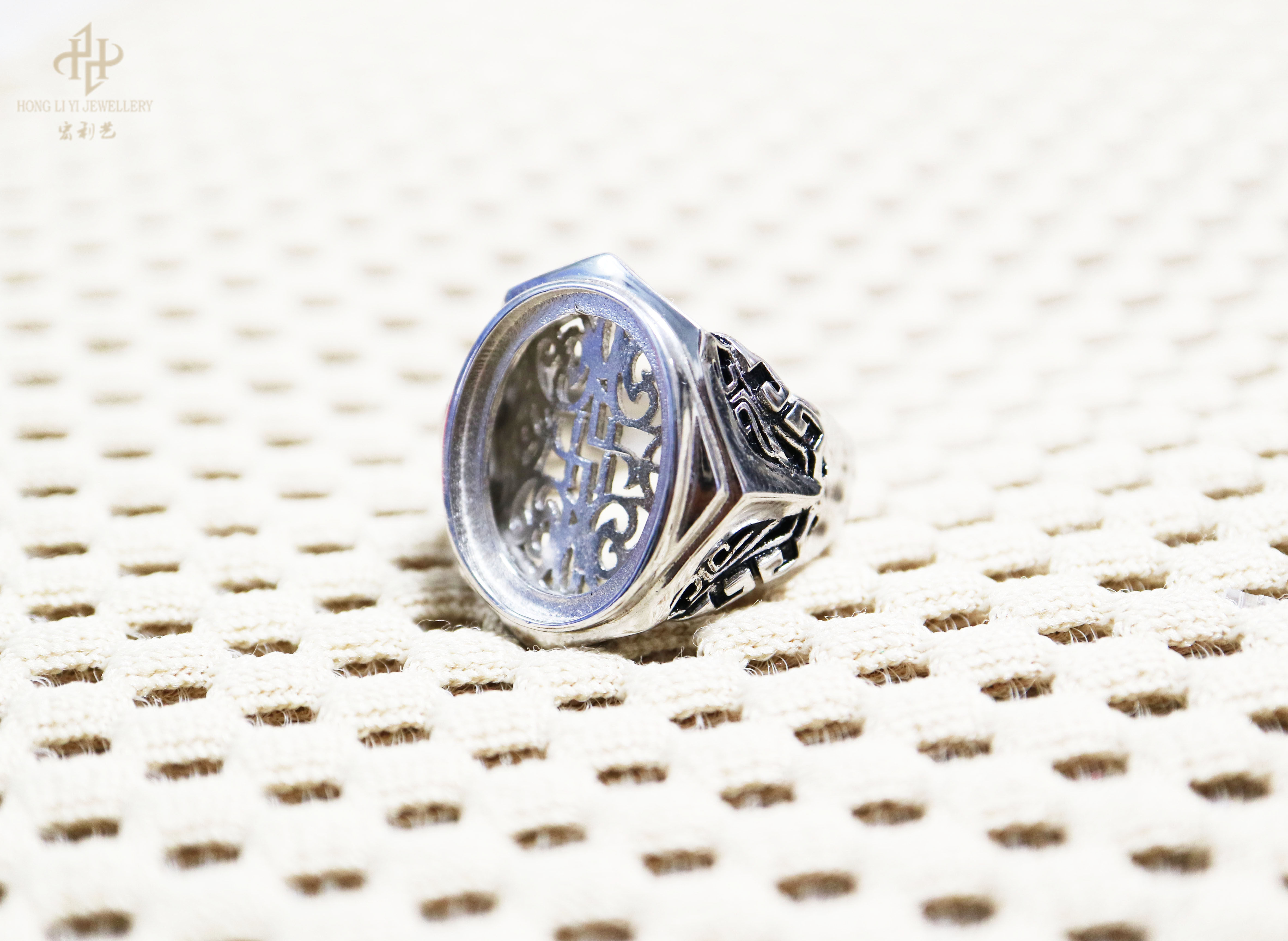 Bague HONGLIYIJEWELRY    en Argenterie - Ref 3087615 Image 26