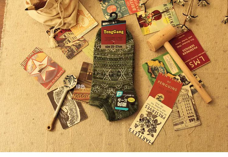 Vớ cắt thấp của Nhật Bản vớ nam mùa thu và mùa đông Tất cotton nam vớ vớ quốc thuyền Harajuku vớ khử mùi thấm mồ hôi nam tất noel