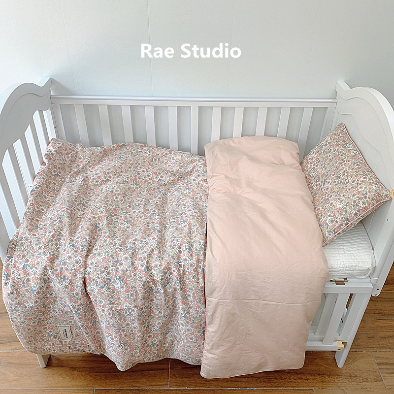 Rae Studio Homemade Baby 60S Cotton Tribute Satin Three-Piece Kindergarten Kids Kit Is Delicate and Soft