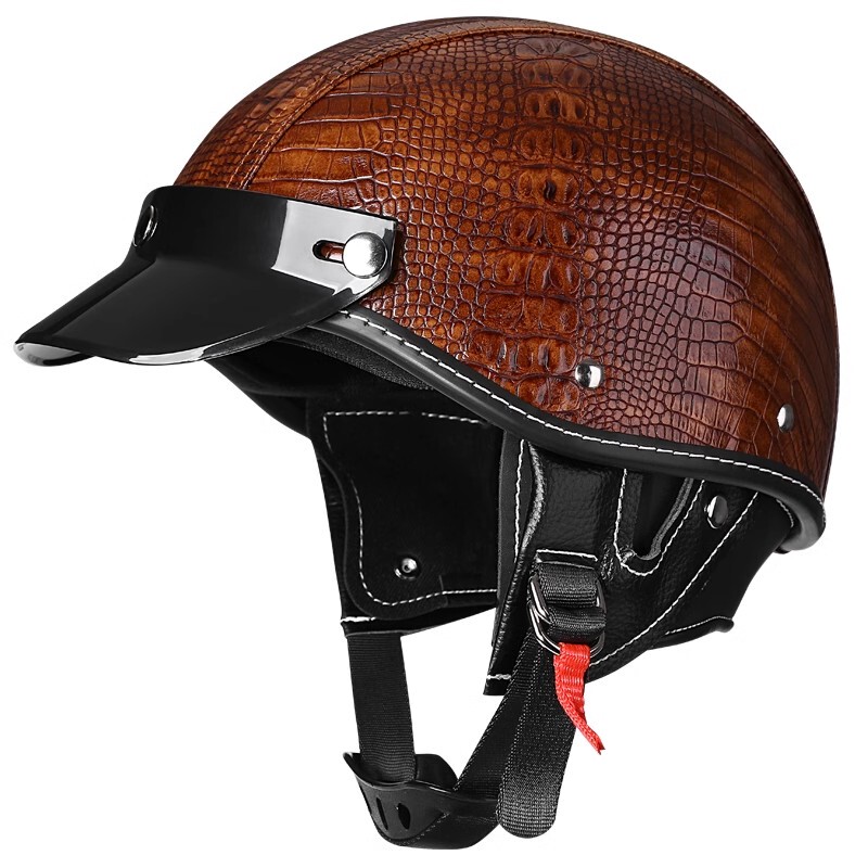 Japanese Retro Harley Helmet Electric Scooter Half Helmet Female Rider Scoop Helmet Summer Scooter Lightweight  Helmet