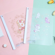 Cute Cartoon Small Horse Unicorn Totokoki Cherry Blossom Series Swivel Pumping Rod Clip A4 File Information Containing Clip