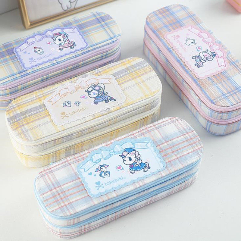 Unicorn pencil case large-capacity student cute girl heart simple ins Japanese storage Korean cartoon stationery box