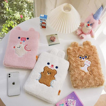 ipad bag 11-inch flat computer liner packs ins Korean wind plush cute teenage heart to contain pro protective sleeve