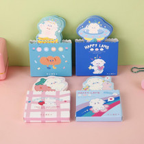 Cartoon lamb pocket can be a sticky note paper non-sticky note paper Student label message bookmark word paper memo