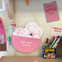 Student cute girl heart ins Net red cosmetics wall-mounted storage box glasses key treasure head rope hair card