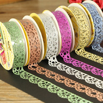Korean Diylace Adhesive Tape Handmade Album Day Remember This Decorative Accessories Tool Cute Hollowed-out Dazzling Gold Powder