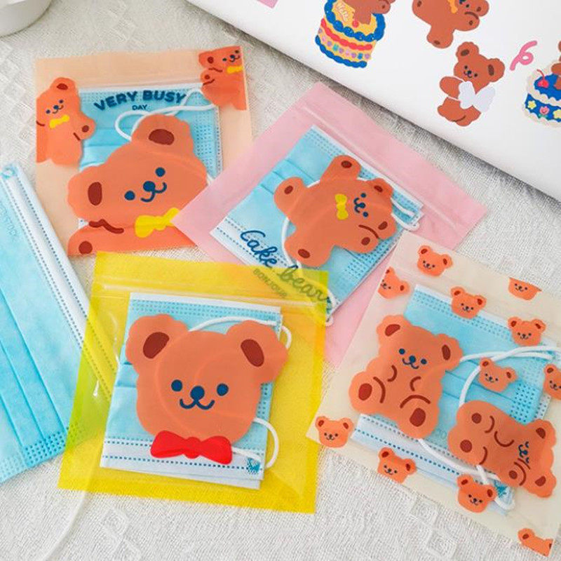 Cute disposable mask sealing bag fruit tea cake Packing Test Eat Self-proclaimed Packing Bag Cashier Bag