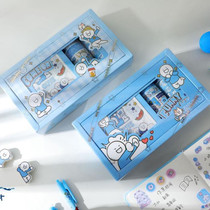 To blame students for small blue blue friends series adhesive tapes Adhesive Sticker stickers Diary Decorations