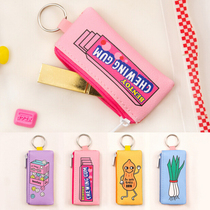 Japan Korea ins convenience store hanging headset bag cute cartoon key chain food Mini coin wallet hanging