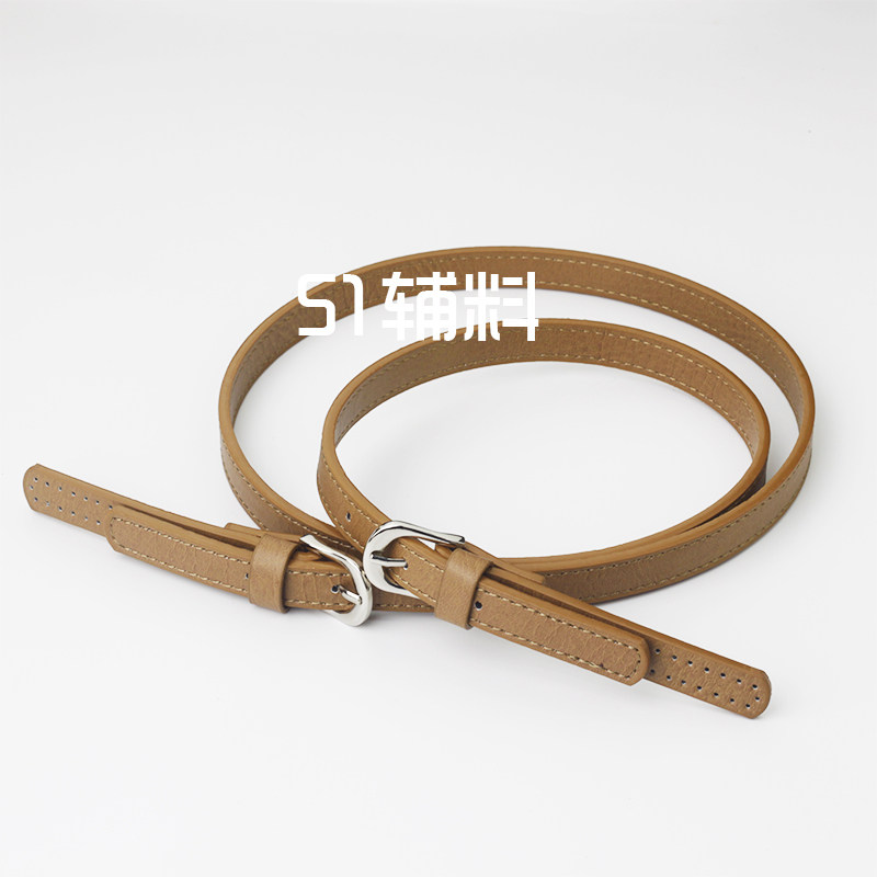 100 lap long version Double PU Leather Skew Satchel With Handmade DIY Bag Accessories Gun Color Black Single Shoulder Back 51 Accessories