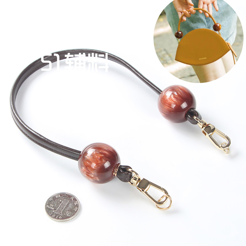 Small carry with macaron PU bag with female inclined cross 100 lap handle hand grip DIY lip gold bag belt accessories 51 accessories