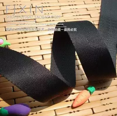 Black bag accessories strap 3 8CM wide encrypted nylon strap seat belt webbing accessories