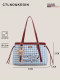 Ctlnokeging Dog Plaid Tote Bag for Women 2026 New Large Capacity Shoulder Bag for Class and Work Commute