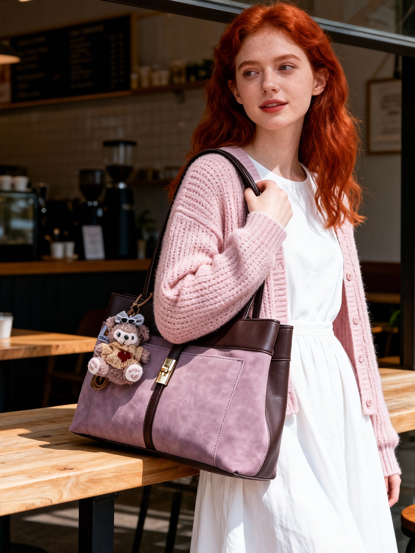 Ctlnokegin Bag Retro Large-Capacity Matte Texture Underarm Bag 2025 Winter New Commuter Tote Bag for Women