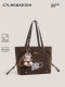 Ctlnokegin Light Retro Tote Bag for Women 2026 Super Popular Large Capacity Class Commuting Mother-Daughter Bag Shoulder Bag