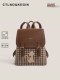 Ctlnokegin Original Design Cat Plaid Backpack Girls' School Bag 2026 New Travel Lightweight Backpack