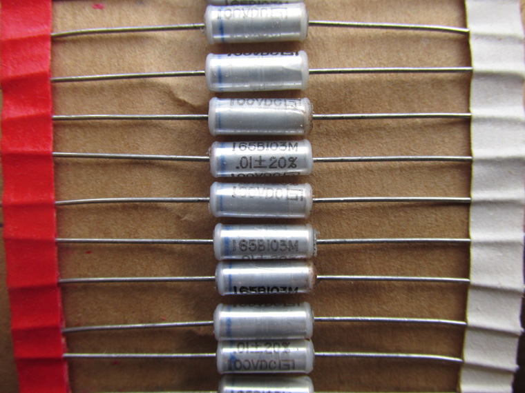 MGM Instruments 0 01uf 100V Capacitor Bullet Row Axial Pin