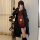Hua Qian Ino original Sakino tall clothes школьная форма sense jk, черная ветровка средней длины, шерстяное пальто с лацканами mini 4