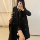 Hua Qian Ino original Sakino tall clothes школьная форма sense jk, черная ветровка средней длины, шерстяное пальто с лацканами mini 3