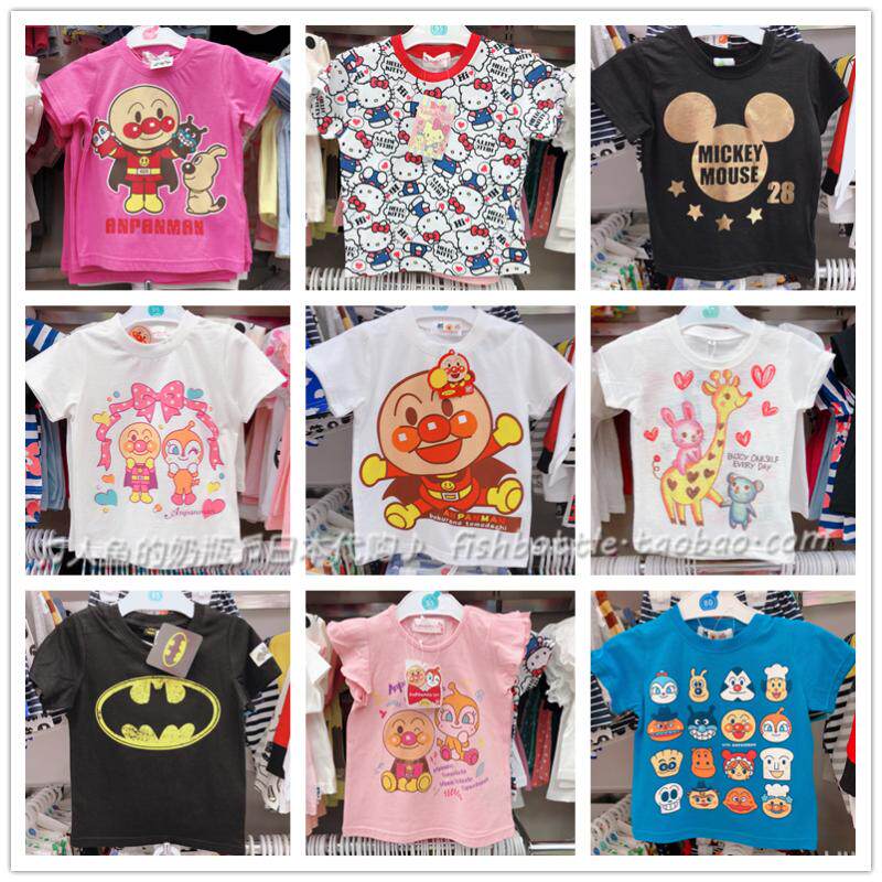 Spot clearance Transformation Japan Sisong Uk Children's clothing Baby Xia short sleeve T-shirt male and female children summer blouses