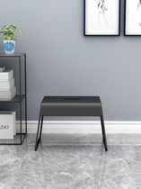 Light luxury stackable stool Household bar stool Modern simple dining table low stool Net red square stool living room storage bench small