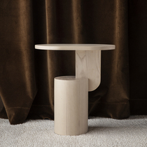 Personality shaped simple solid wood coffee table Creative coffee table Log living room side table round pier Nordic light luxury small table