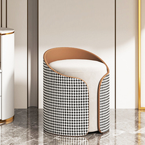 Nordic light luxury makeup stool Household sofa stool Door change stool backrest chair Creative bedroom dressing backrest stool