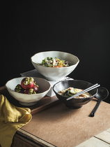 Ceramic tableware high-end and good-looking household Nordic stone pattern creative large bowl good-looking bowl rice bowl ramen bowl