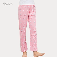 Quần pyjama nữ mùa hè quần cotton rộng kích thước lớn quần nhà hoạt hình mềm mại mùa hè cotton nhà quần phụ nữ mỏng phần quần nam đẹp