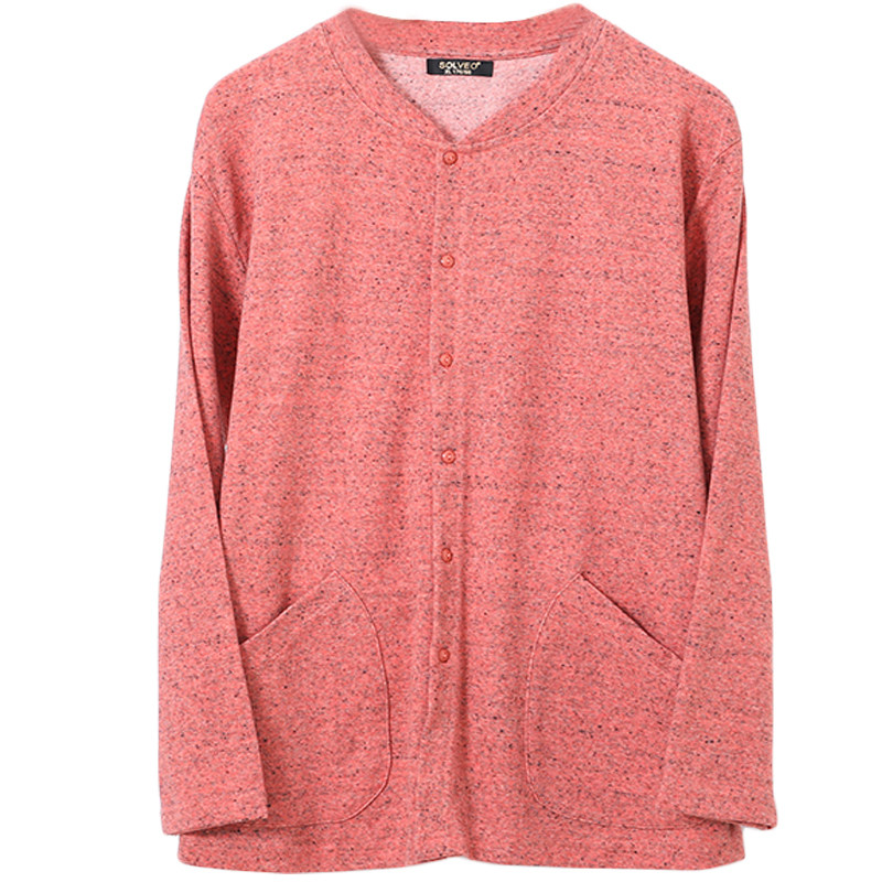 Middle-aged cotton fat autumn coat placket open body Old cotton wool cardigan Old man long-sleeved single-piece underwear Men's and women's