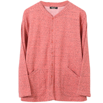 Middle-aged cotton fat autumn coat placket open body Old cotton wool cardigan Old man long-sleeved single-piece underwear Mens and womens