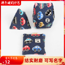 Children throwing sandbags kindergarten cartoon canvas primary school students handmade toys game triangle bag for physical education class